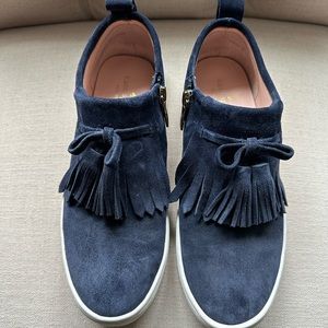Kate Spade navy blue Lenna suede loafer slip on sneakers size 8